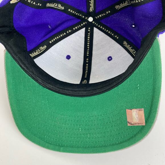Mitchell Ness Toronto Raptors Hat 7 1/4 Purple 2 Tone Team Logo Fitted Cap NBA - Picture 7 of 9